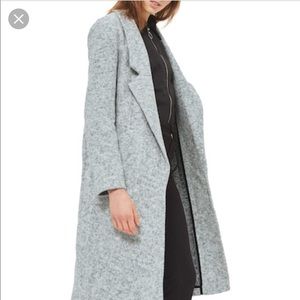 Topshop Brushback Jersey Coat